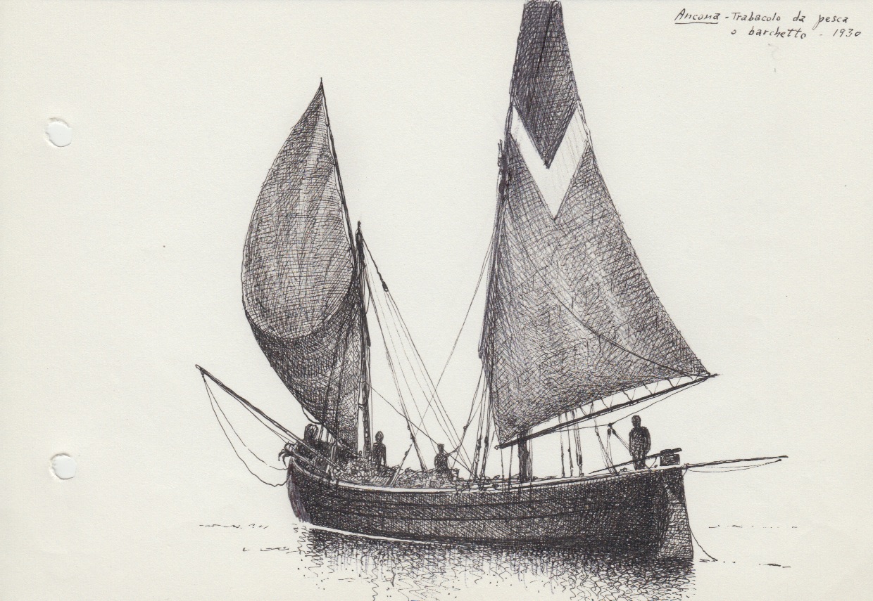 111-Ancona - trabacolo da pesca o barchetto - 1930